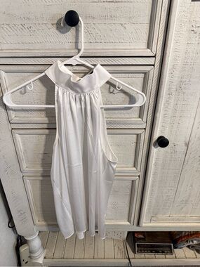 Express White Halter Neck Blouse